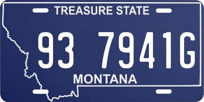 MT license plate 937941G