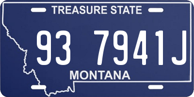 MT license plate 937941J