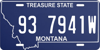 MT license plate 937941W