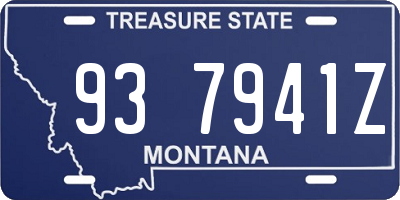 MT license plate 937941Z