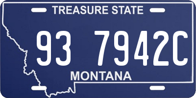 MT license plate 937942C