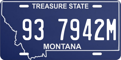 MT license plate 937942M