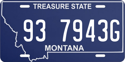 MT license plate 937943G