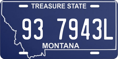 MT license plate 937943L