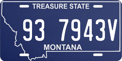 MT license plate 937943V