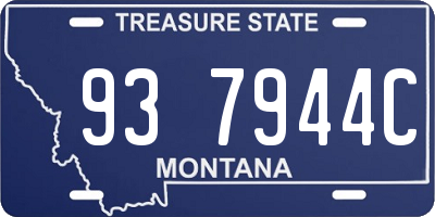 MT license plate 937944C