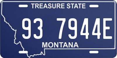 MT license plate 937944E