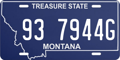 MT license plate 937944G
