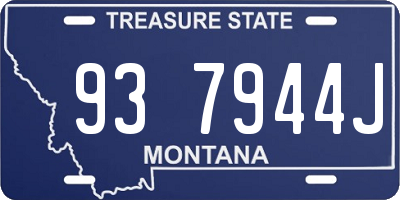 MT license plate 937944J
