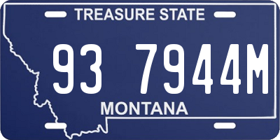MT license plate 937944M
