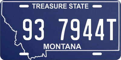MT license plate 937944T