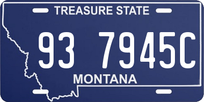 MT license plate 937945C
