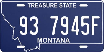MT license plate 937945F
