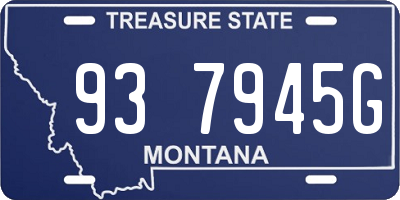 MT license plate 937945G