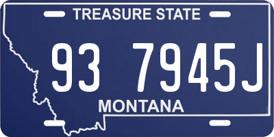 MT license plate 937945J