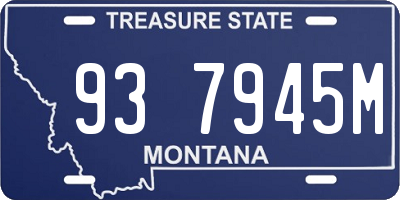 MT license plate 937945M