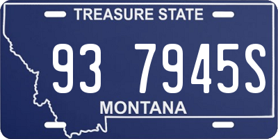 MT license plate 937945S