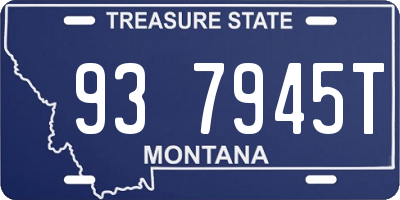 MT license plate 937945T