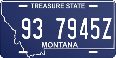 MT license plate 937945Z