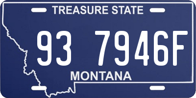 MT license plate 937946F
