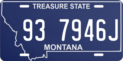 MT license plate 937946J