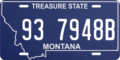 MT license plate 937948B