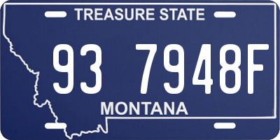 MT license plate 937948F