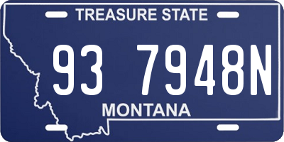 MT license plate 937948N