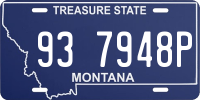 MT license plate 937948P