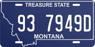 MT license plate 937949D