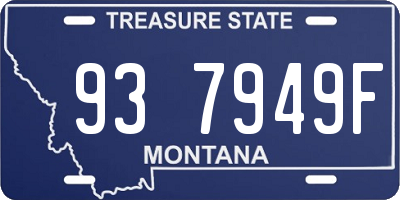 MT license plate 937949F
