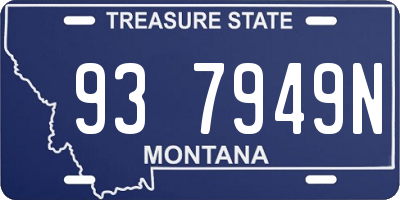 MT license plate 937949N