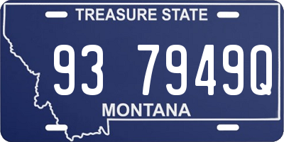 MT license plate 937949Q