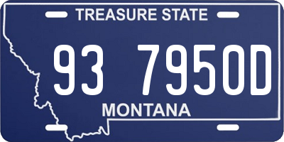 MT license plate 937950D