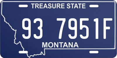 MT license plate 937951F