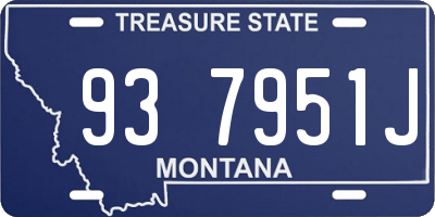 MT license plate 937951J