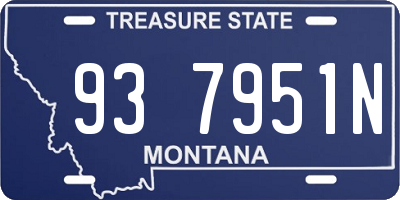 MT license plate 937951N