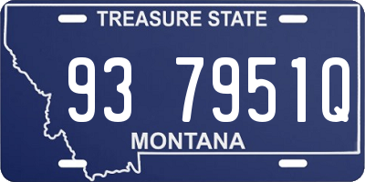 MT license plate 937951Q