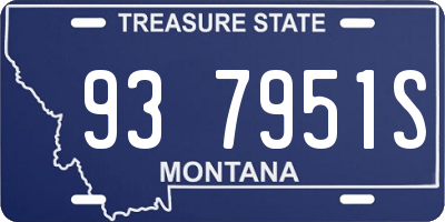 MT license plate 937951S