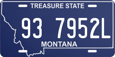 MT license plate 937952L