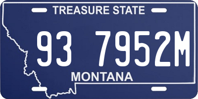 MT license plate 937952M