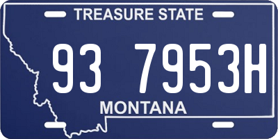 MT license plate 937953H