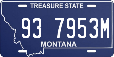 MT license plate 937953M