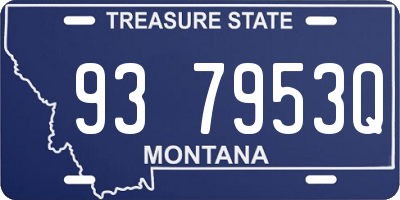 MT license plate 937953Q
