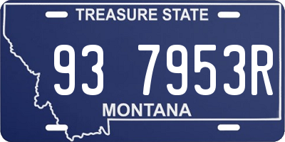 MT license plate 937953R