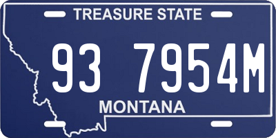 MT license plate 937954M