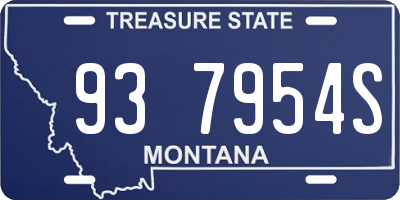 MT license plate 937954S