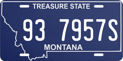MT license plate 937957S