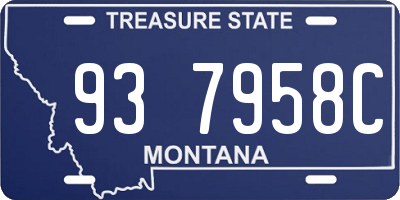 MT license plate 937958C
