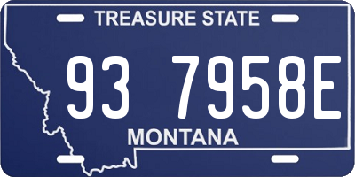 MT license plate 937958E